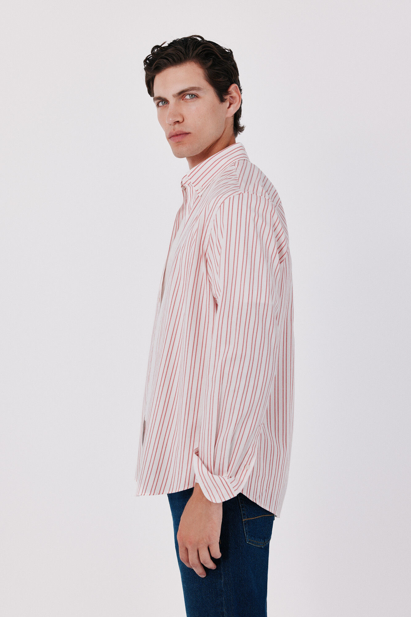 Cortefiel Striped light oxford shirt