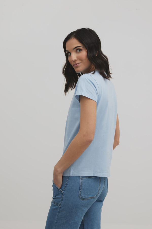 Cortefiel Camiseta woman clasica Azul