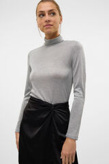 Vero Moda Top de gola e lurex  Castanho