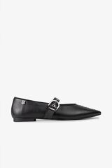 Popa Luzetta nappa ballet flats Black