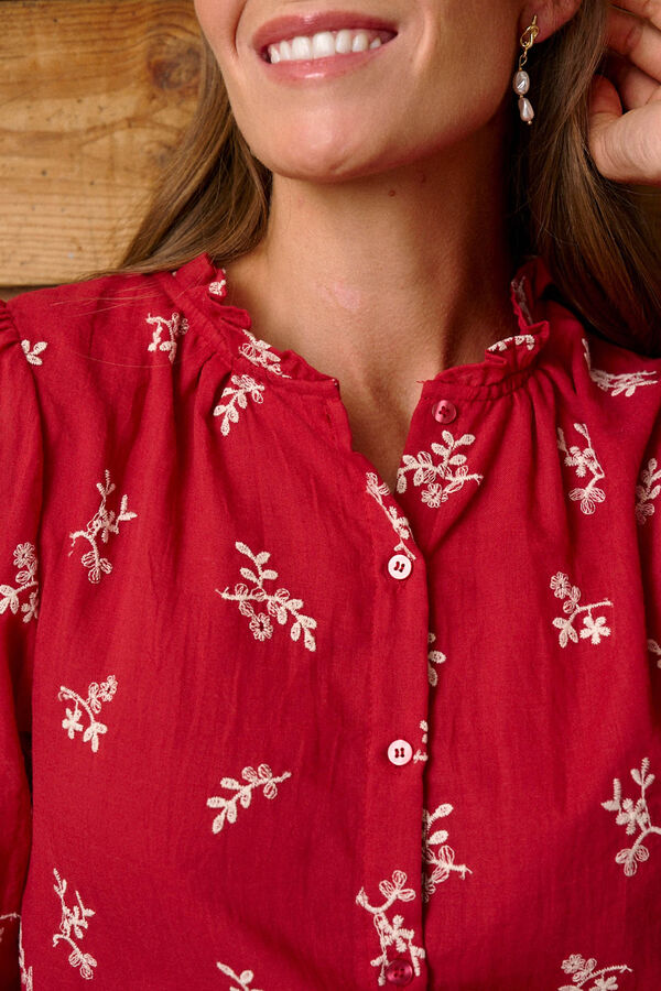Polín Et Moi Blusa cereja Tania Vermelho