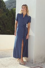 Pol&iacute;n Et Moi Vestido comprido Luli Azul