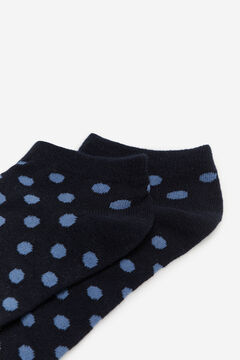 Cortefiel Spotty ankle socks Royal blue