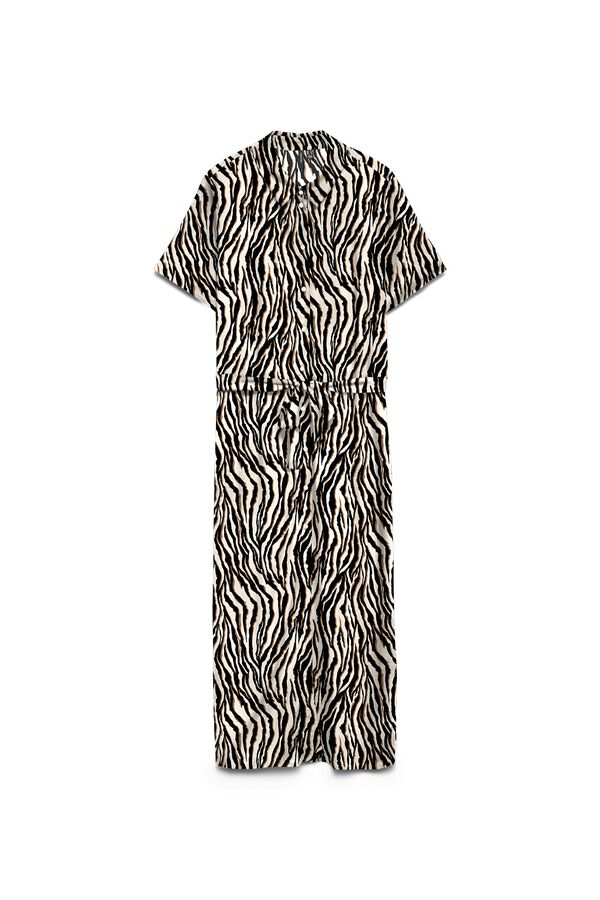 Vero Moda Vestido midi estampado de manga curta Multicolorido