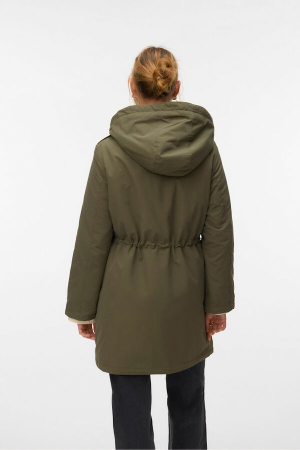 Vero Moda Parka com botões prateados  Verde
