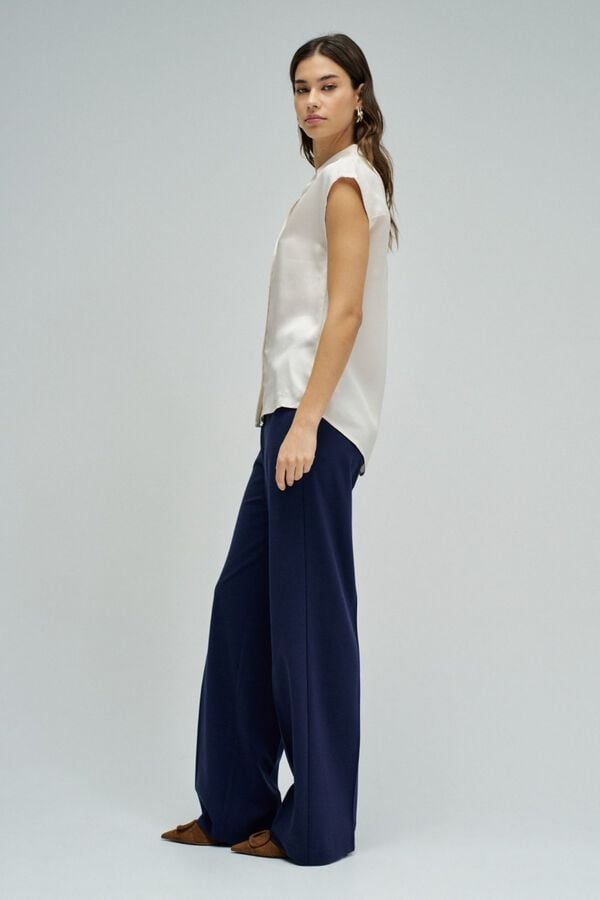 Salsa Jeans Camisa em ganga leve Ecru