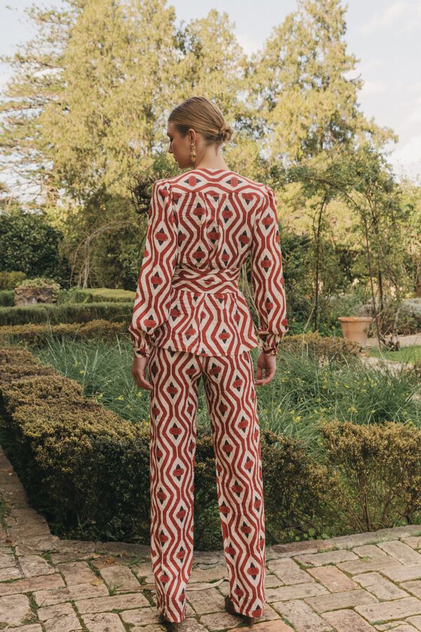 Cherubina Normanda trousers Printed orange