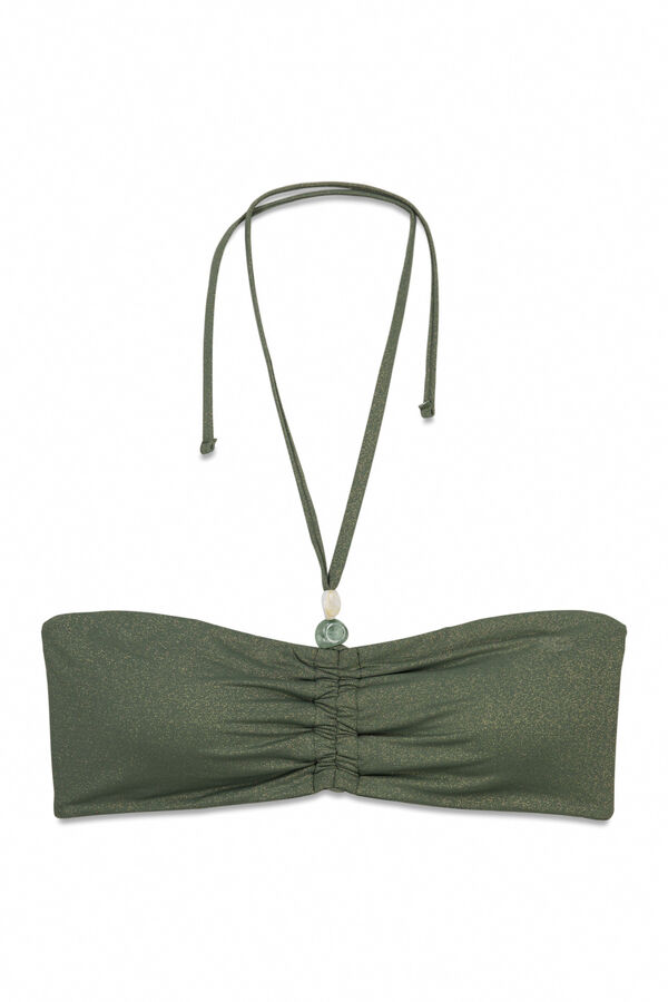 Cortefiel Bandeau bikini top Kaki