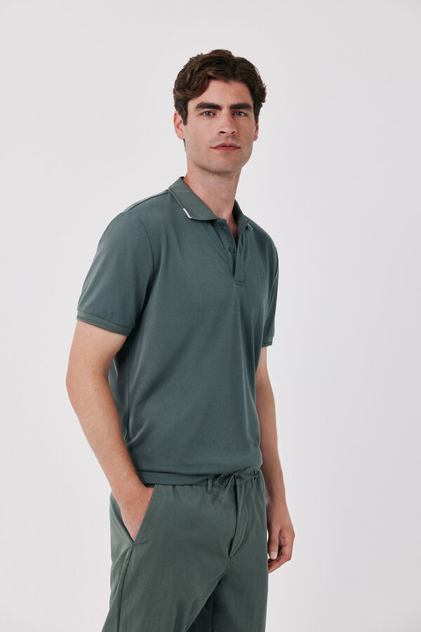Cortefiel Polo COOLMAX&reg; piqu&eacute; Kaki