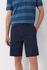 Cortefiel Printed chino Bermuda shorts Navy
