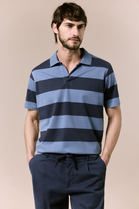 Polo lavado de rayas