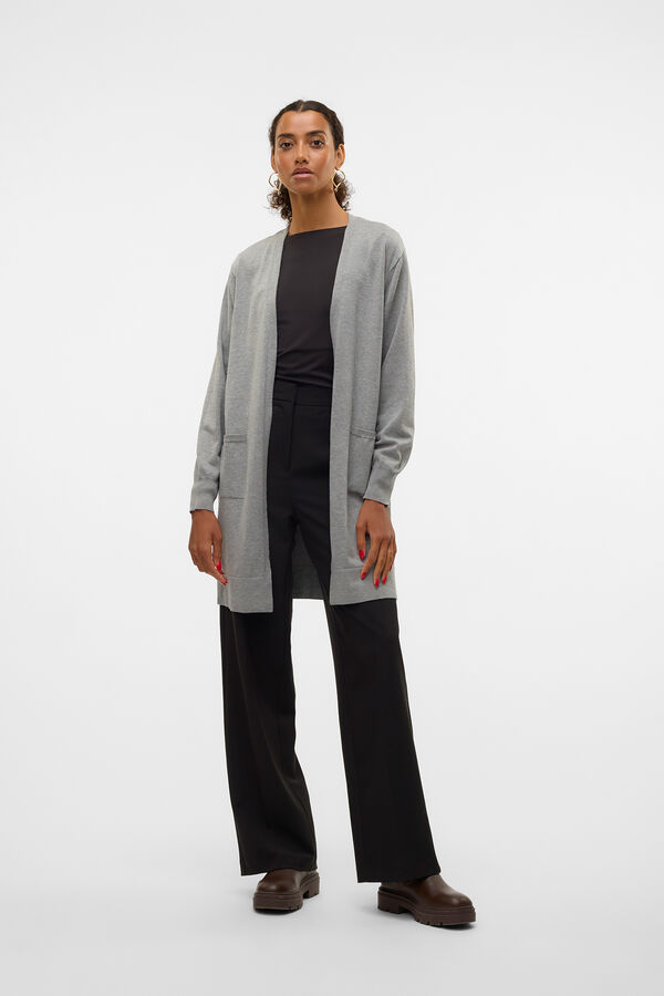 Vero Moda Cardigan midi aberto Cinzento