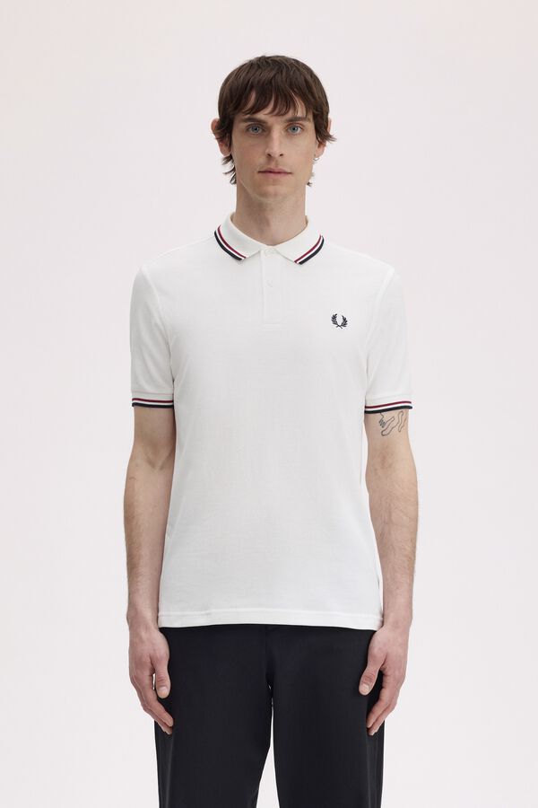 Fred Perry Polo em dois tons Fred Perry Ecru