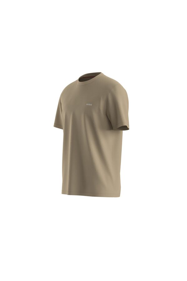 HUGO Short sleeve T-shirt Beige