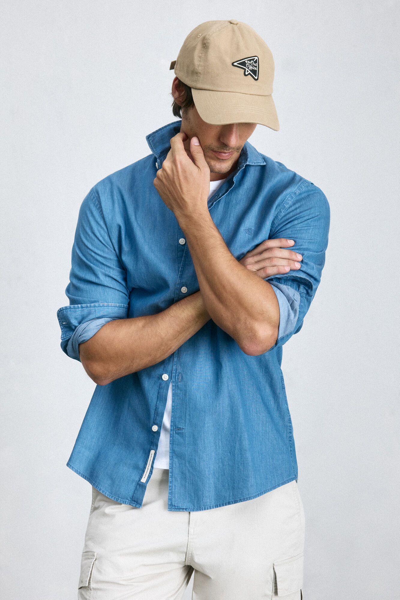 Camisa vaquera manga larga Camisas de hombre Cortefiel
