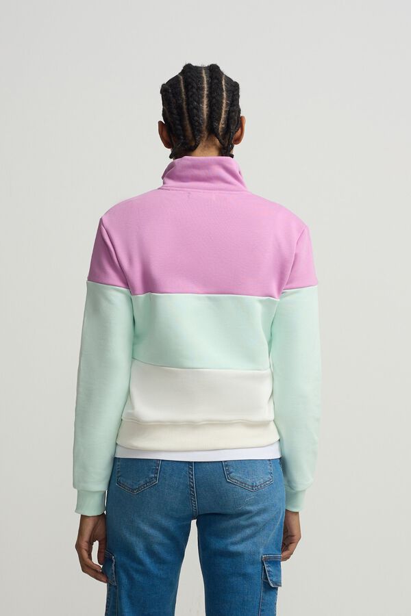 Silbon Sweatshirt feminina tricolor Multicolorido