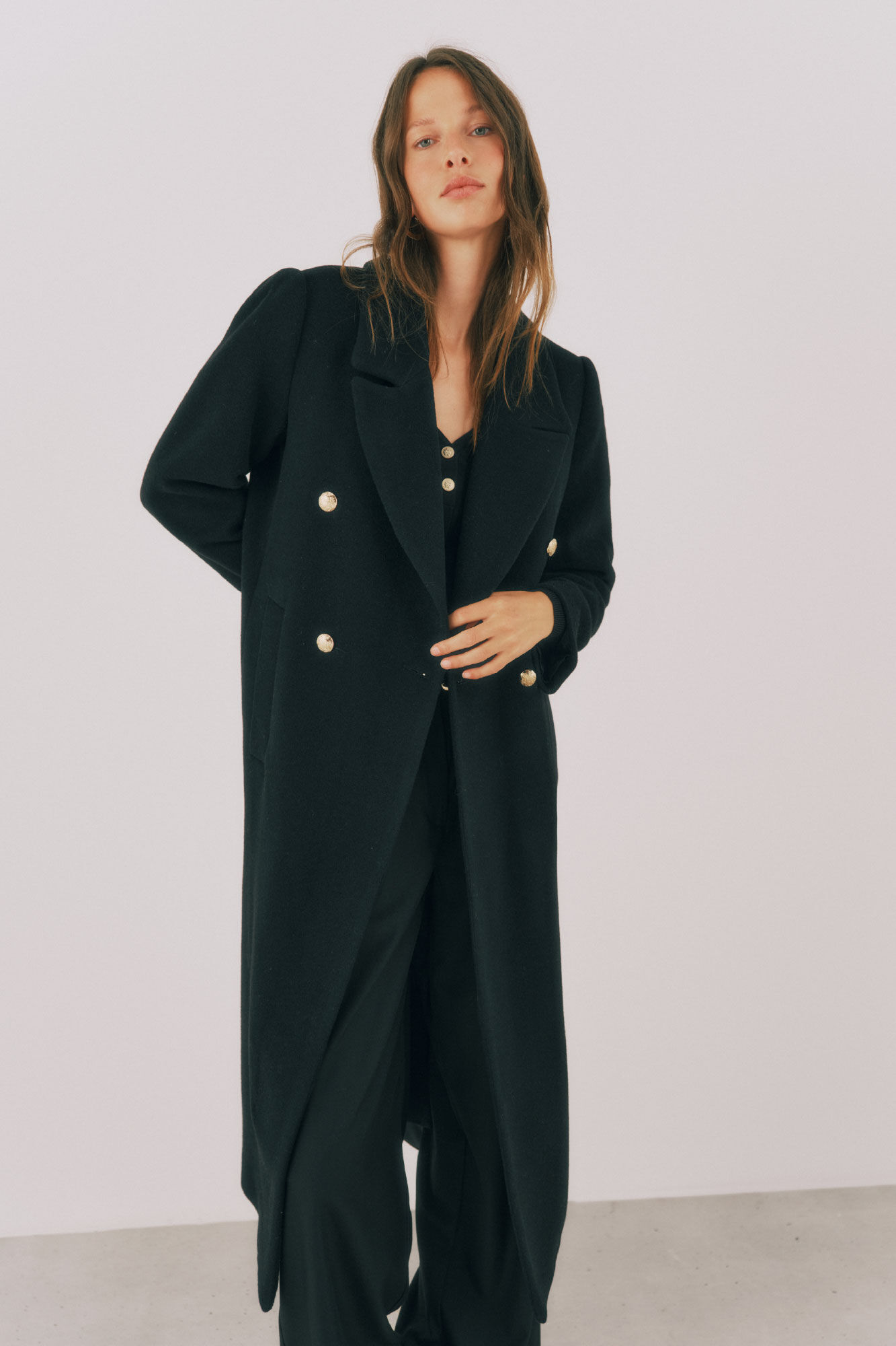 Cortefiel Long coat Italian fabric
