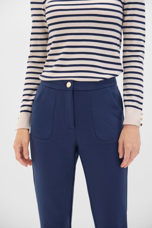 Cortefiel Comfort stretch trousers Navy