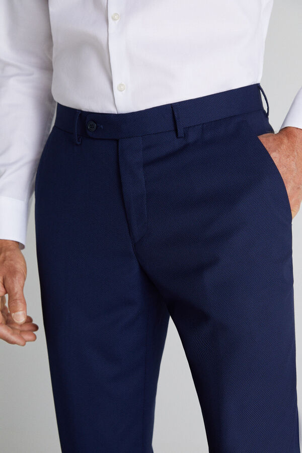Cortefiel Pantalon azul slim fit Azul