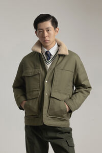 PuroEGO Jaqueta de trabalho com gola de borrego