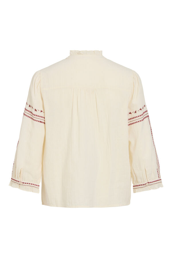 Vila Blusa bordada Tostado