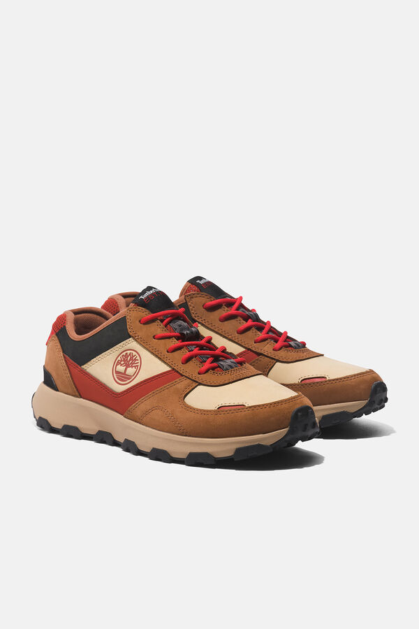 Cortefiel Men's Winsor Trail hiking trainers in grey Camel
