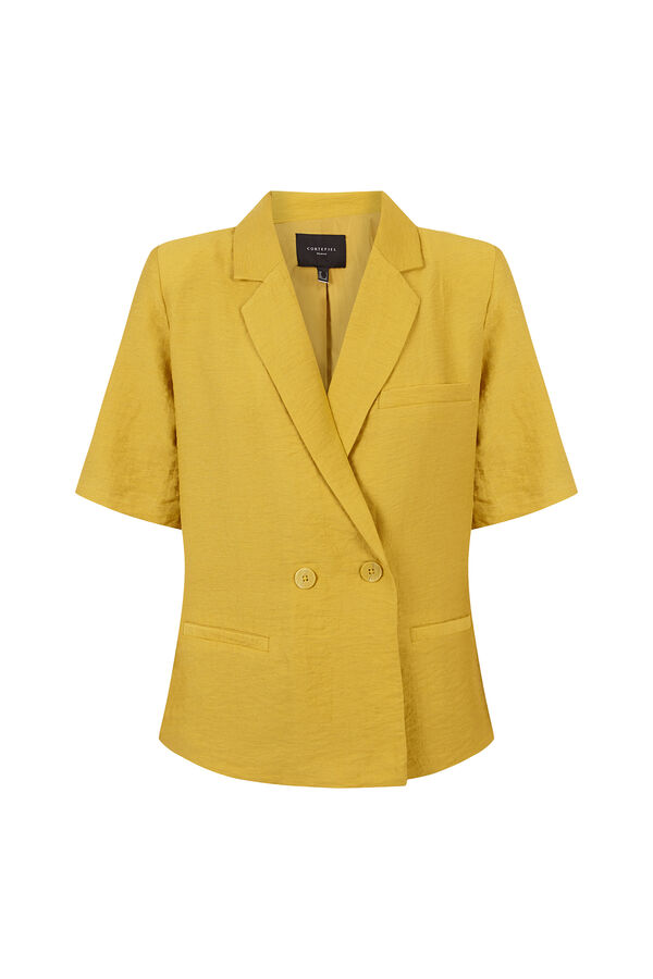 Cortefiel Women's short sleeve blazer Yellow