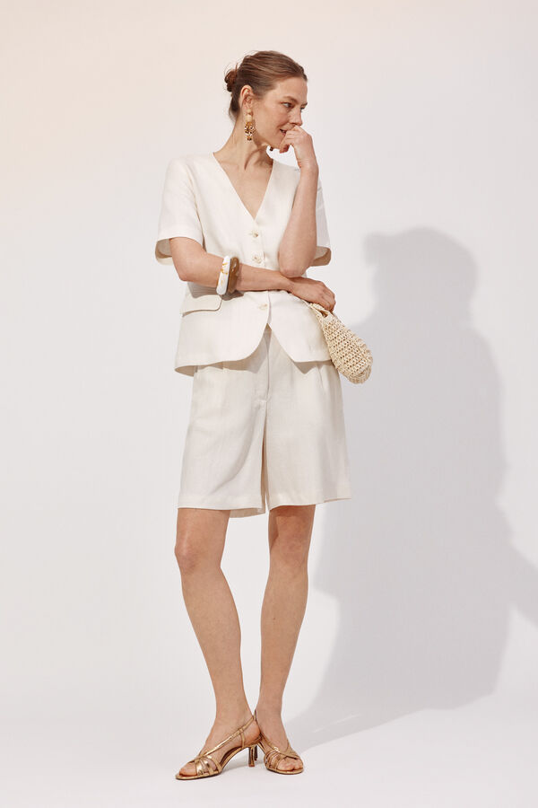 Cortefiel Bermuda shorts shorts Ivory