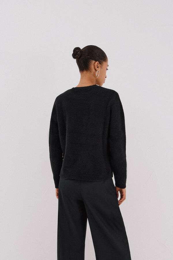 Cortefiel Jersey punto joyas Black