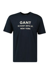 Gant Camiseta com estampado gráfica Preto