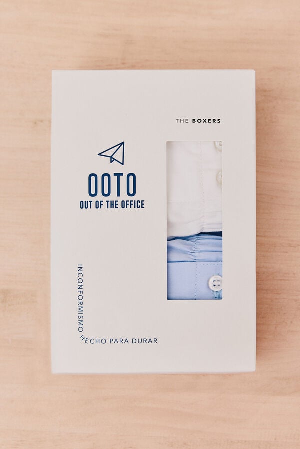 OOTO Pack 2 boxer em tecido Azul