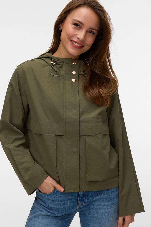 Vero Moda Parka curta com capuz Verde