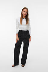 Vero Moda perna jeans larga com estampa animal  Preto