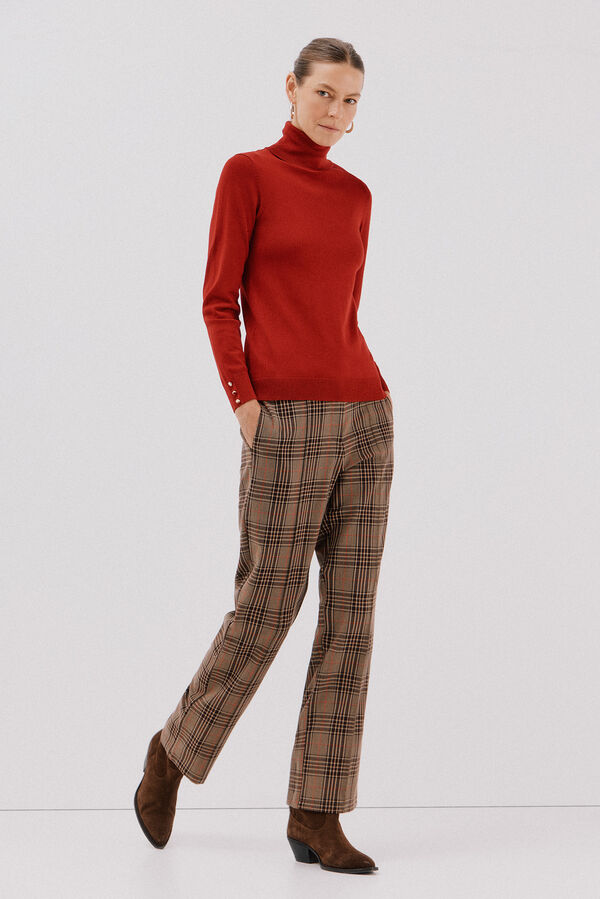 Cortefiel Short-sleeved jumper Red