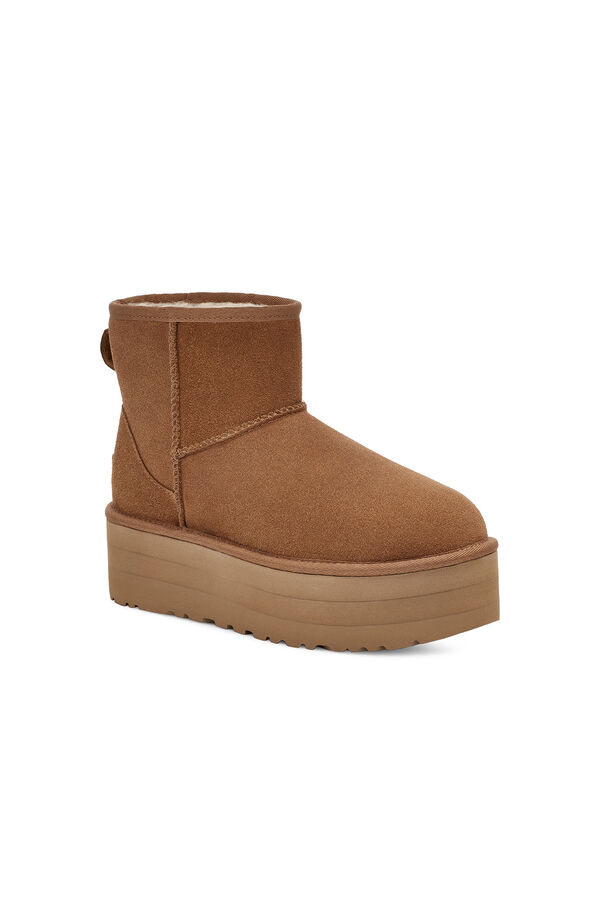 Ugg Bota feminina clássica Mini Platform Castanho