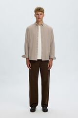 Selected Camisa regular fit Castanho