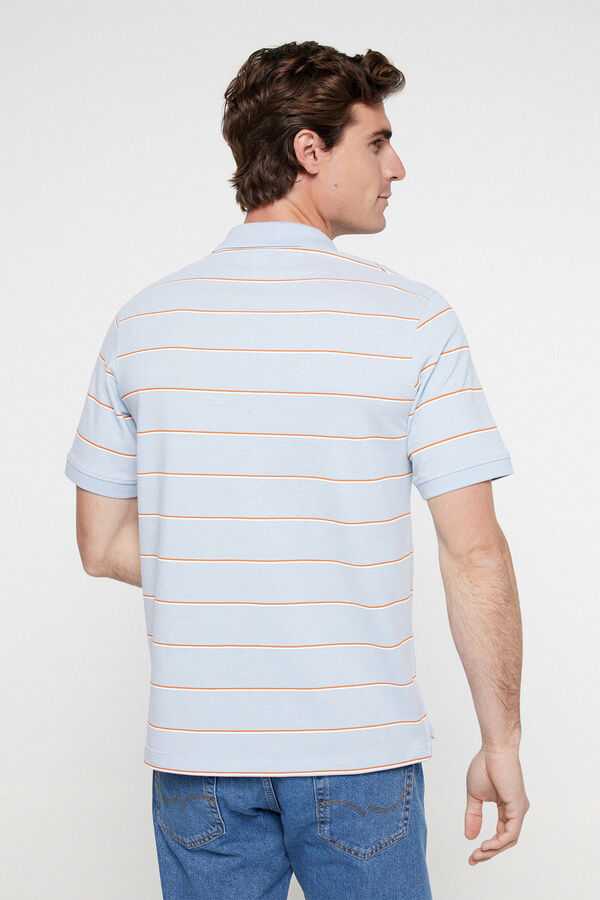 Cortefiel Striped polo shirt Blue