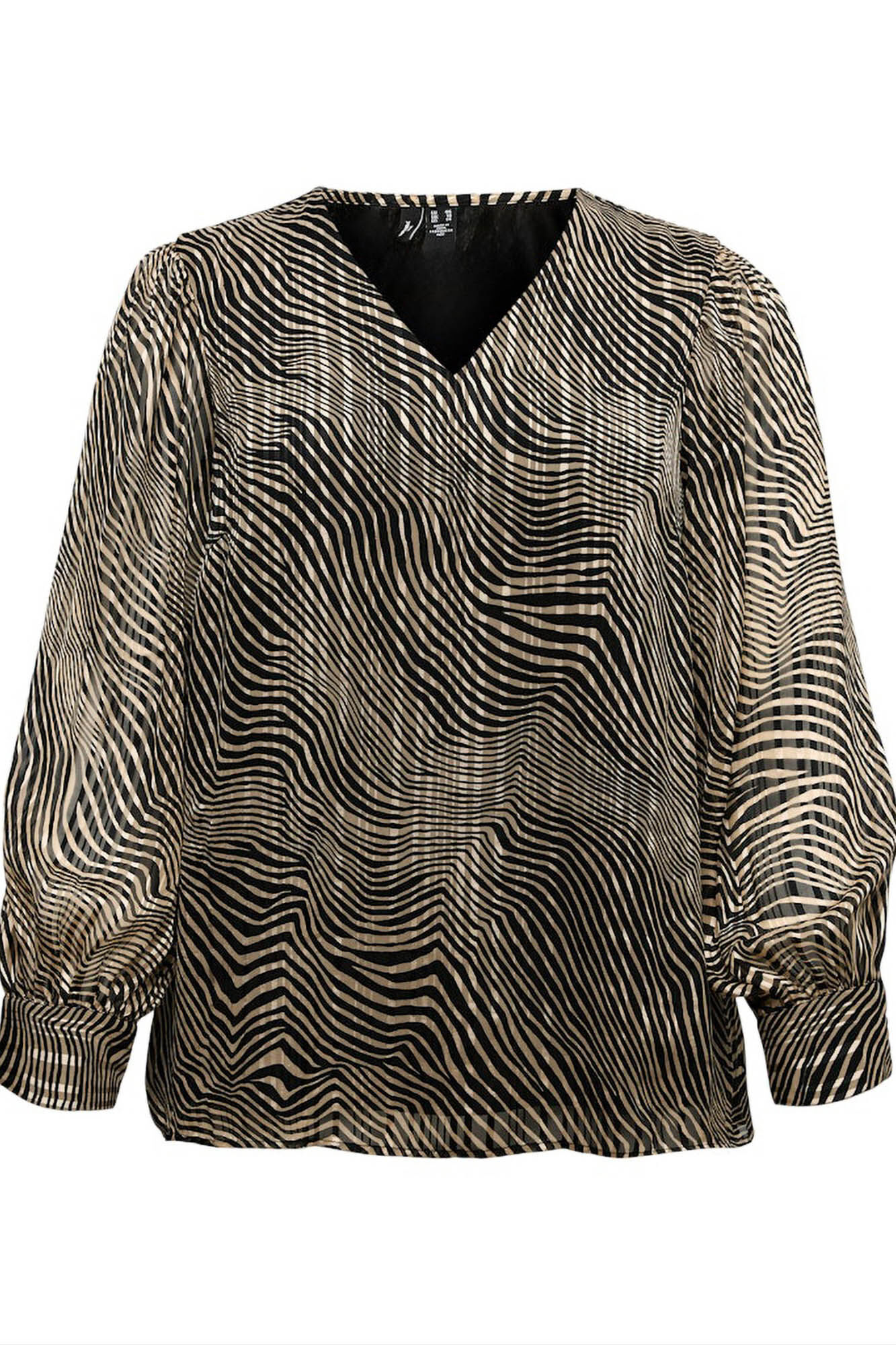 Vero Moda Curve Top de manga larga y cuello pico talla grande