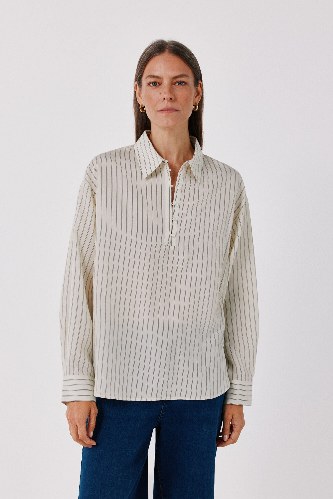 Cortefiel Camisa rayas fluida
