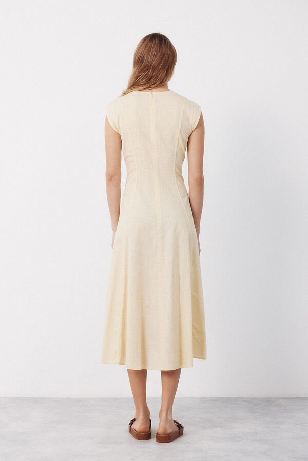 Cortefiel contrasting dress Yellow