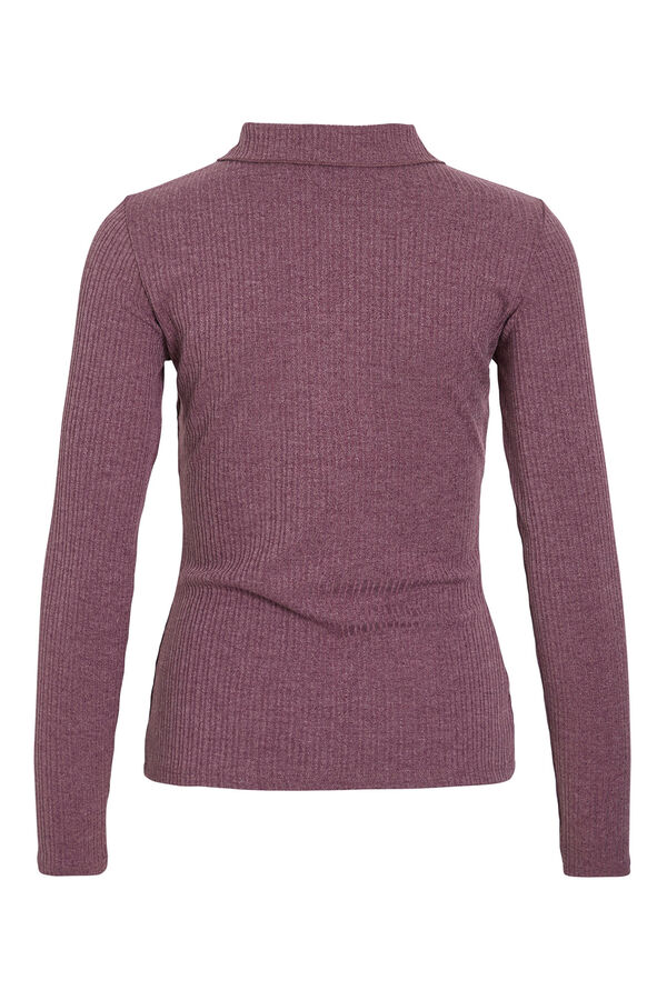 Vila Top de manga polo de gola comprida Subiu