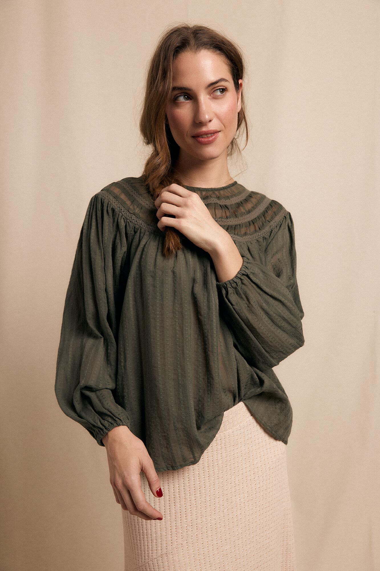 Slowlove Blusa combinada