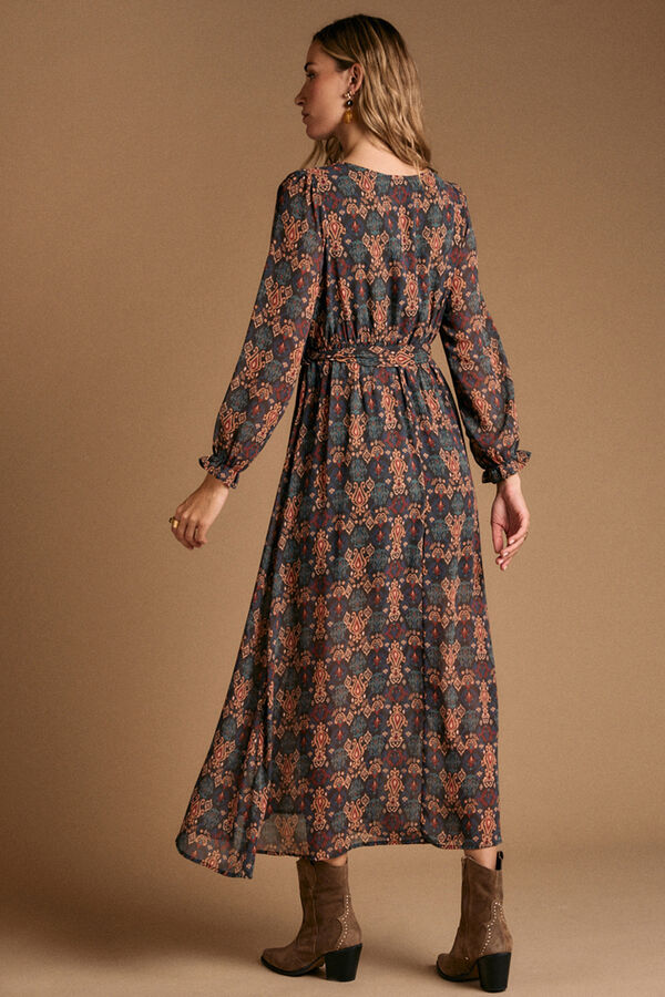 Polín Et Moi Vestido longo estampado esmeralda Verde