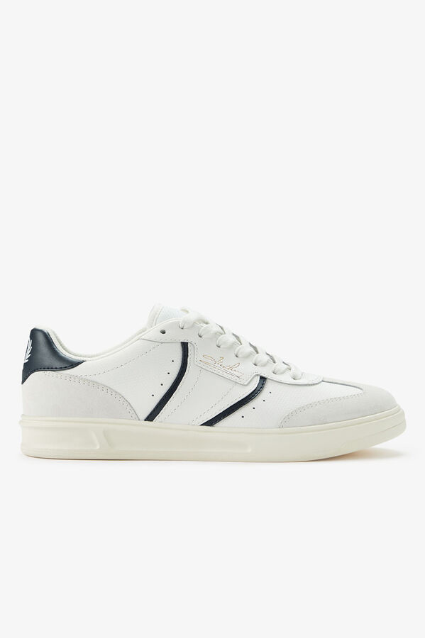 Fred Perry Tênis B4 em couro/camurça com relevo Multicolorido