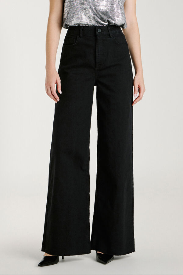 Vila Calça calça de perna larga Preto