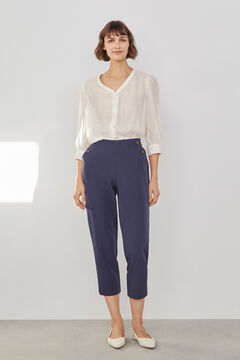 Cortefiel Straight cut trousers Navy
