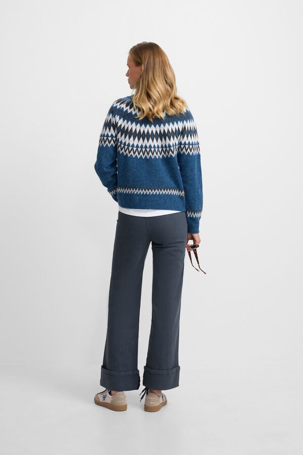 Silbon Camisola jacquard Azul