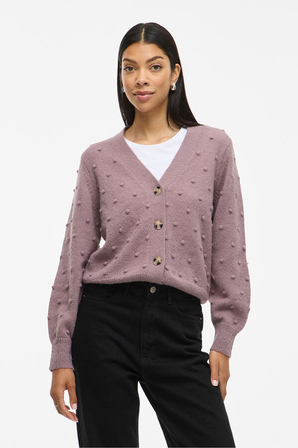 Vila Casaco de malha de malha com malha Subiu