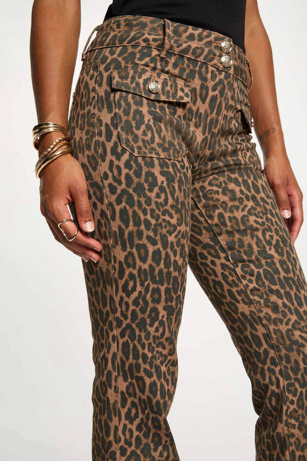 Morgan Calça jeans bootcut de cintura alta Multicolorido