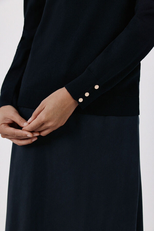 Cortefiel Roll neck jumper Black